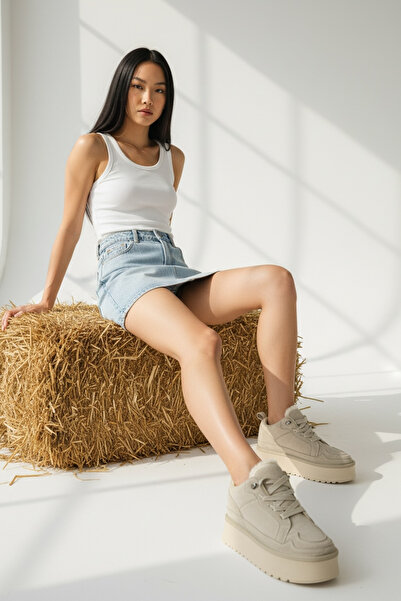 FLORİN Kadın Bot Süet Bağcıklı İçi Kürklü Sıcak Tutan