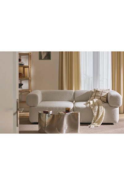 Vivense ALBA BUKLE MODÜLER İKİLİ KOLTUK, BEYAZ