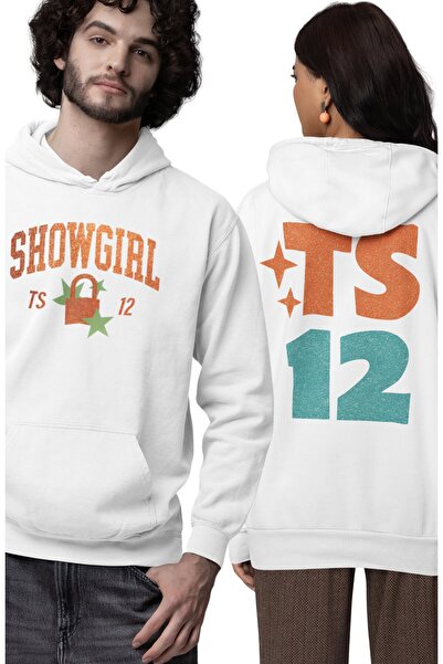 Fuddy Moda سويت شيرت للجنسين من Showgirl TS 12 Back مطبوع بغطاء رأس، هوديي بت...