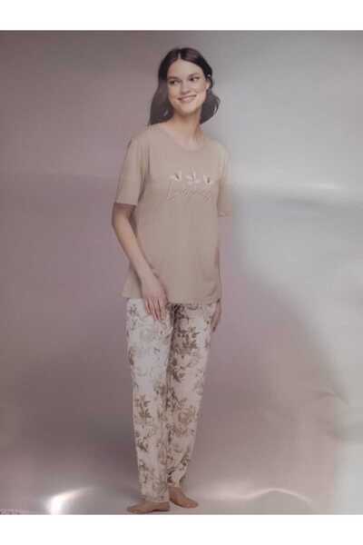 3nbe Women's Short-Sleeve Pajama Set 2437