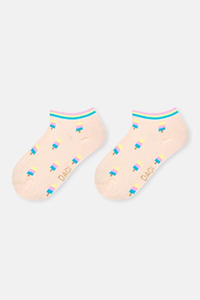 Dagi جوارب بناتي منقوشة باللون الوردي الفاتح