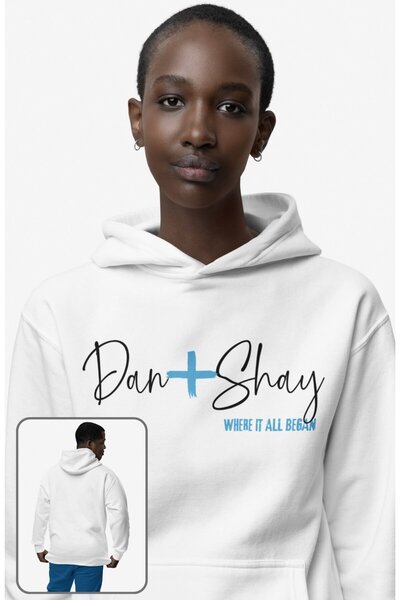 Fuddy Moda Unisex Φούτερ με στάμπα  "Where It All Began " με κουκούλα, Oversi...