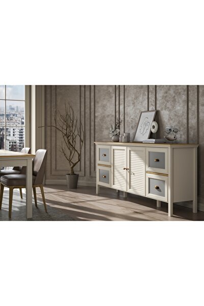 Vivense VALENA KONSOL ÇOK AMAÇLI DOLAP, 2 KAPAKLI 4 ÇEKMECELİ