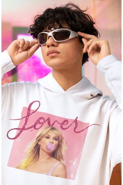 Fuddy Moda سويت شيرت للجنسين من Lover Album مطبوع بغطاء رأس، هوديي بتصميم تاي...