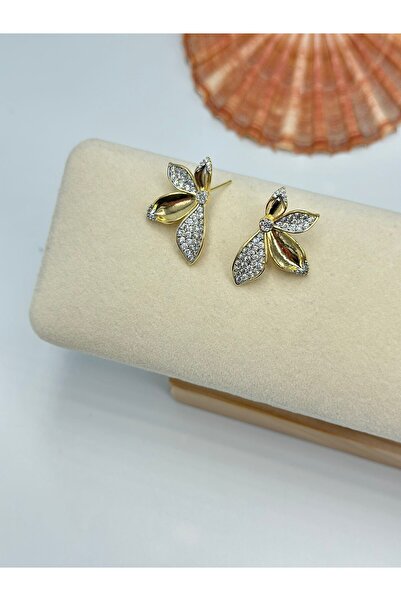 BYYEŞO Double Color Flower Earrings (Steel)