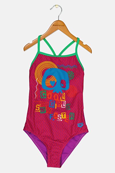 ARENA Kids Girl Non Padded Graphic Print One Piece, Multicolor