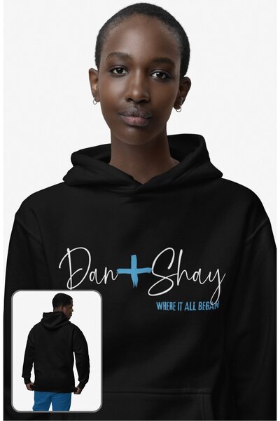Fuddy Moda Unisex Φούτερ με στάμπα  "Where It All Began " με κουκούλα, Oversi...