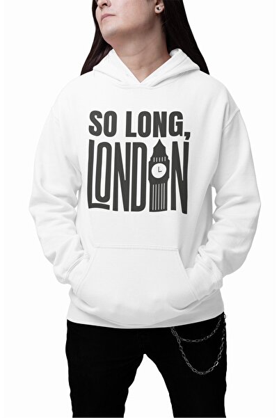 Fuddy Moda سويت شيرت للجنسين So Long London مطبوع بغطاء رأس، هوديي بتصميم تاي...