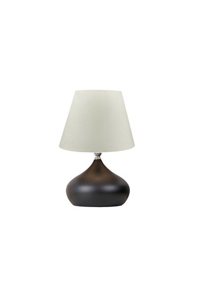 Vivense EVLİGHT LİNA MASA LAMBASI, KREM ŞAPKA, TEKLİ METAL ABAJUR