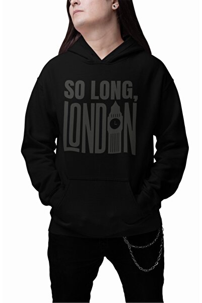 Fuddy Moda سويت شيرت للجنسين So Long London مطبوع بغطاء رأس، هوديي بتصميم تاي...