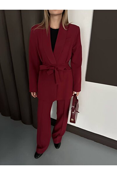 Ekim Store Tie-Up Double Breasted Classic Blazer Jacket