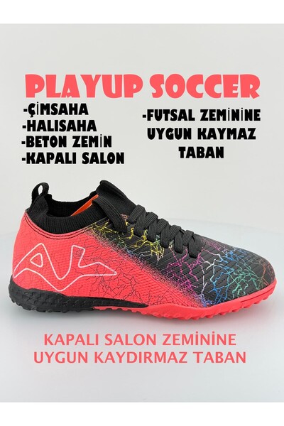 Playup أحذية نصف احترافية، أحذية كرة قدم للصالات، نعل مطاطي مضاد للانزلاق، أح...
