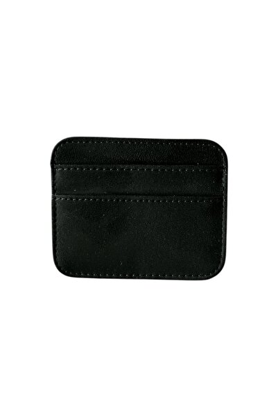 stravis 5 Compartment Suede Black Color Card Holder