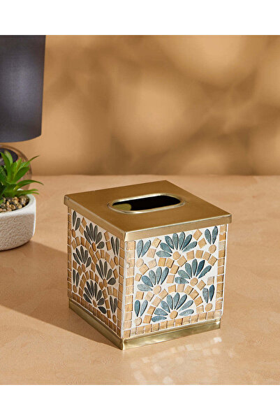 REDTAG Gold Mosaic Square Tissue Box