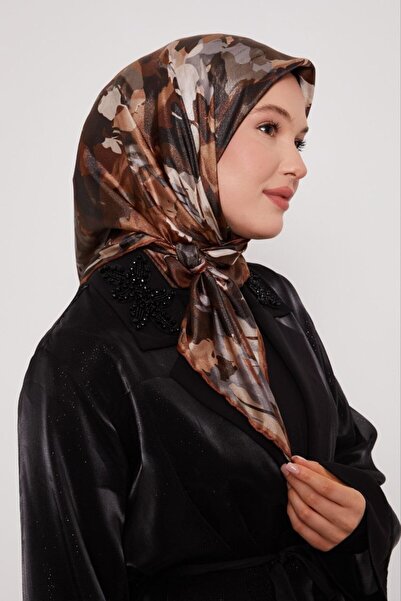 Levidor Batik Shadow Flower Pattern Sparkling Crystal Scarf