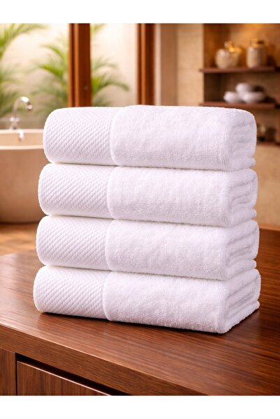 Fabienne Luxury Cotton Bath Towel White 70×140 cm 600 GSM Premium Hotel Quali...