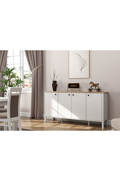 Vivense LUMERA İSKANDİNAV KONSOL, 4 KAPAKLI 6 BÖLMELİ