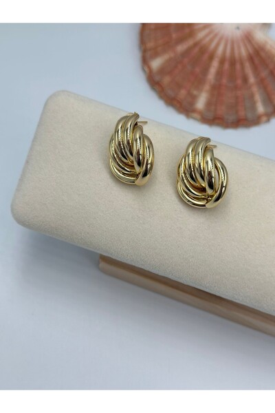 BYYEŞO Knot Detailed Steel Earrings