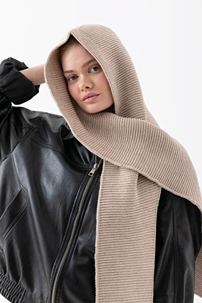 Wega Moda بغطاء رأس بالاكلافا نسائية بقلنسوة وشال منسوجة بخيوط سميكة |   إكسس...