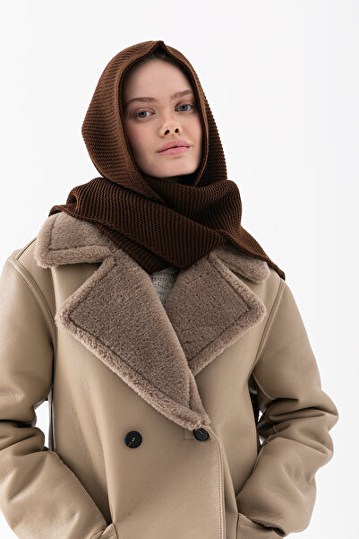 Wega Moda بغطاء رأس بالاكلافا نسائية بقلنسوة وشال منسوجة بخيوط سميكة |   إكسس...