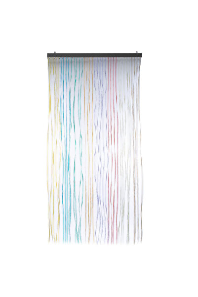 Q DECOR home&kids&garden Door Curtain 90x220 cm, Band Lux, Multicolor