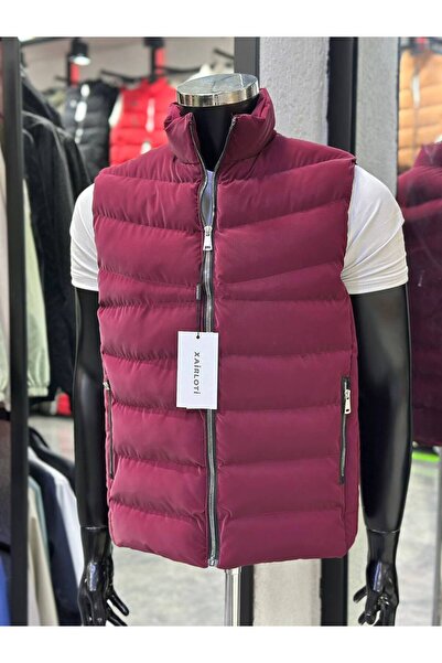 Maça Fashion Erkek Dik Yaka Şişme Yelek Fermuarlı Slim Fit Günlük Spor Şişme ...