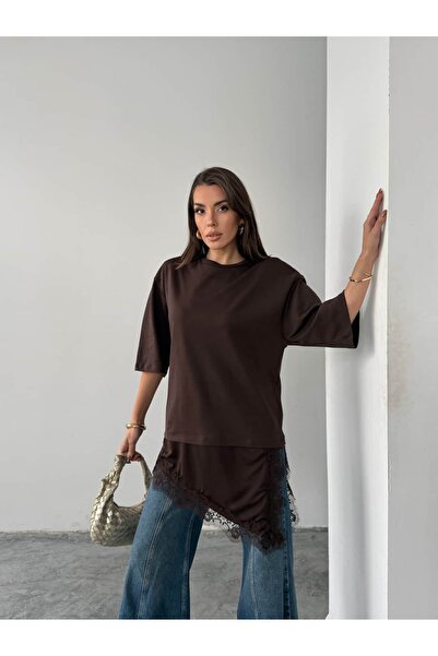 mydukkan.co Lace Detailed Oversized Basic