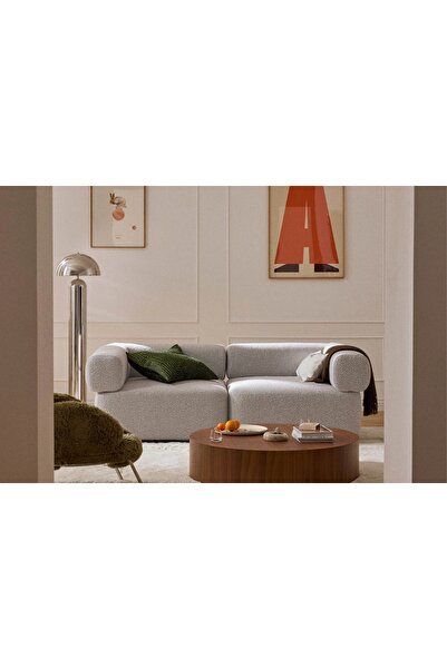 Vivense ALBA BUKLE MODÜLER İKİLİ KOLTUK, GRİ