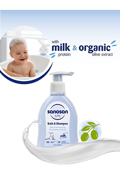 Sanosan شامبو وغسول استحمام للأطفال خالٍ من SLS - 200 مل