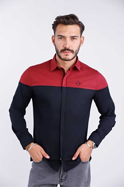 MODA SLIM FIT UZUN KOLLU POPLIN NEFES ALAN HER MEVSIME UYGUN FERMUARLI ERKEK ...