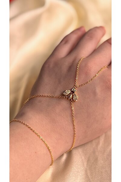 AYS Arı Detaylı Zirkon Taşlı Şahmeran