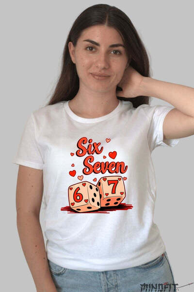 GILDAN Tricou Valentine S Day Cuplu Six And Seven Norocos Dama