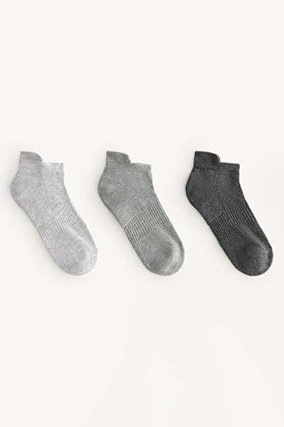 Oysho 3 pairs of tab cotton blend sports sneaker socks