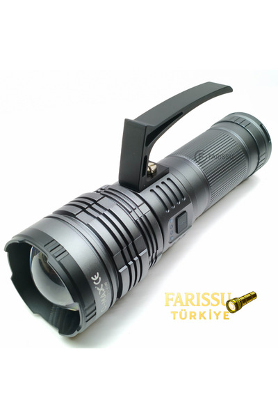 farissu PS-4100 Profesyonel Şarj Edilebilir El Feneri 180W 18000 Lumen Type-C...