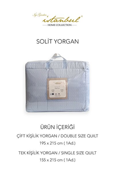 İyi Geceler İstanbul 100% Cotton Exterior Fabric Solit Dobby 155X215 Single S...
