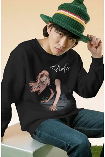 Fuddy Moda سويت شيرت قصة فضفاضة ليدي غاغا مطبوع بدون قلنسوة للجنسين