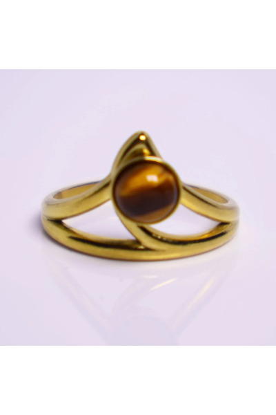 B Design jewelry خاتم من الفولاذ الصلب مرصع بحجر الكابلانجوسي