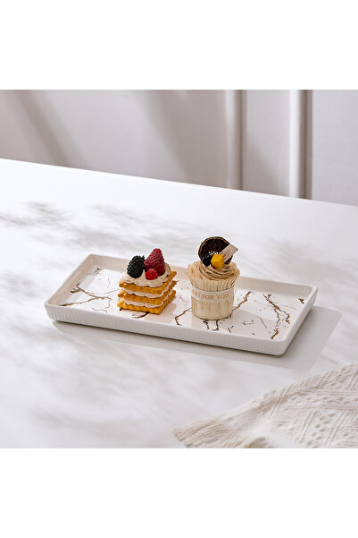 Malooki Porcelain serving platter, 30.5 - Marble Collection