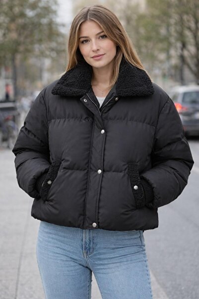 ModaPlaza Collar Pocket Fur Coat 605555