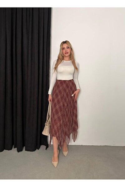 Ekim Store Plaid Tulle Skirt