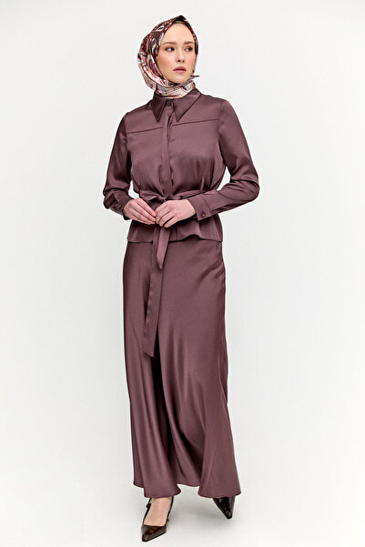 Setrms Kuşaklı Saten İkili Takım