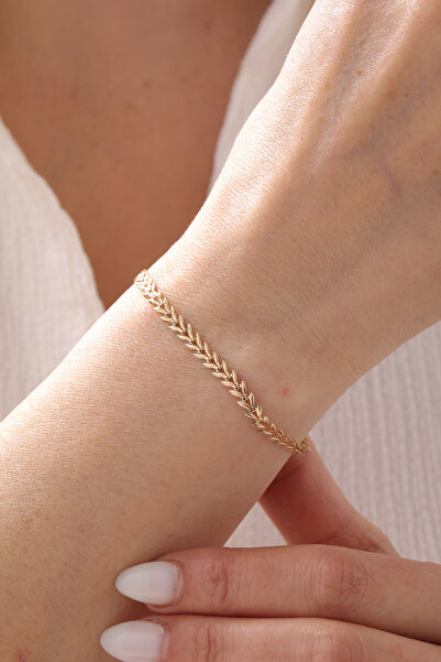 YAVUZ KUYUMCULUK 14 Ayar Altın Başak Bileklik