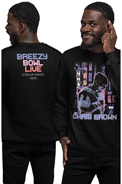 Fuddy Moda Hanorac unisex supradimensionat Breezy Bowl Live Chris Brown cu im...