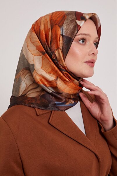 Levidor Striped Floral Pattern Sparkling Crystal Scarf