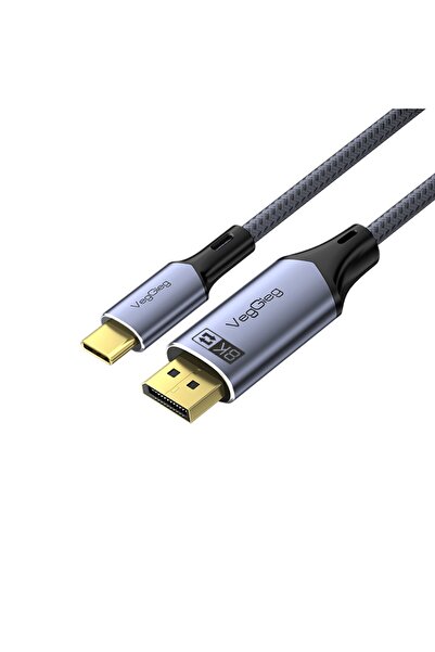 Veggieg كابل من النوع C إلى DP 8K 60 هرتز 4K 240 هرتز HDR ARC 48 جيجابت في ال...