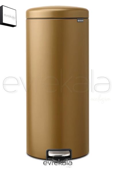 Brabantia Evrekala Özel Çöp Kutusu Metalik Gold Çöp Kovası 30 Litre Pedallı -...