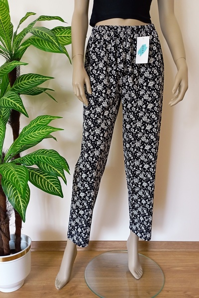 Women's Floral Patterned Soft Combed Cotton Pajamas Bottom