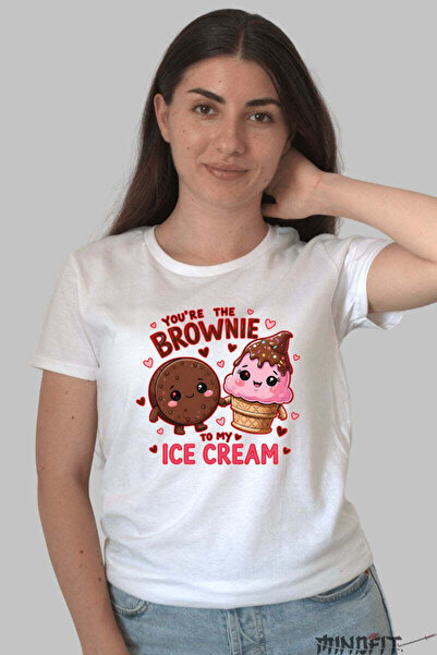 GILDAN Tricou Valentine's Day Cuplu - You-re the Brownie to My Ice Cream Dama
