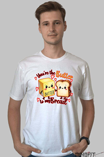 GILDAN Tricou Valentine's Day Cuplu - You-re The Butter To My Bread Barbat