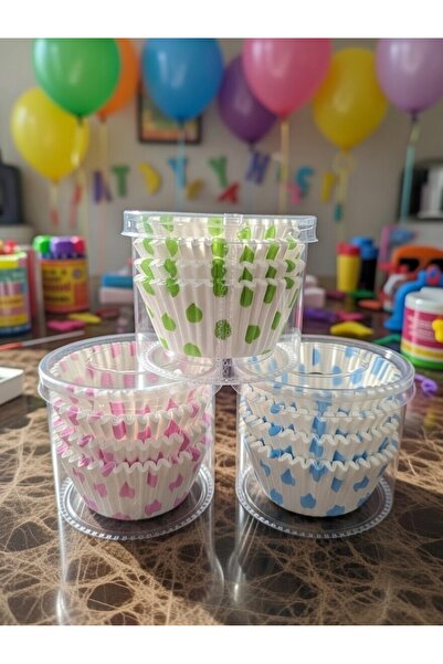 Trend Home Life 3 عبوات من ورق الكيك الكبير الحجم (300 قطعة) ورق كيك المافن